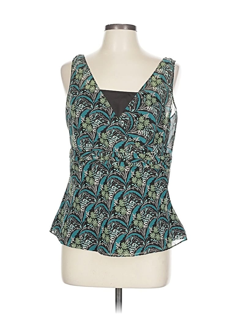 Pre-owned Ann Taylor Loft Sleeveless Blouse In Blue