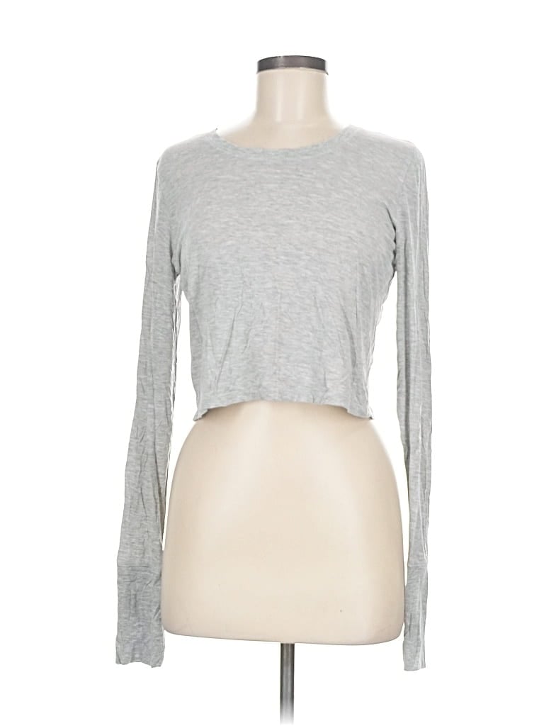 Pre-owned Offline By Aerie Long Sleeve T-shirt In Gray