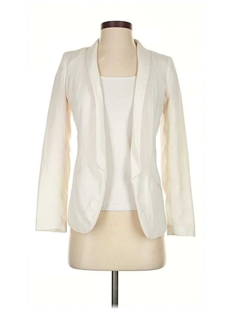 Pre-owned H&m Blazer Jacket In White