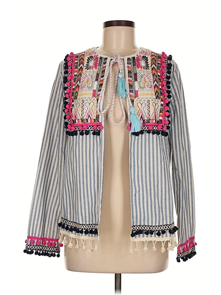 Pre-owned Shein Long Sleeve Blouse In Silver