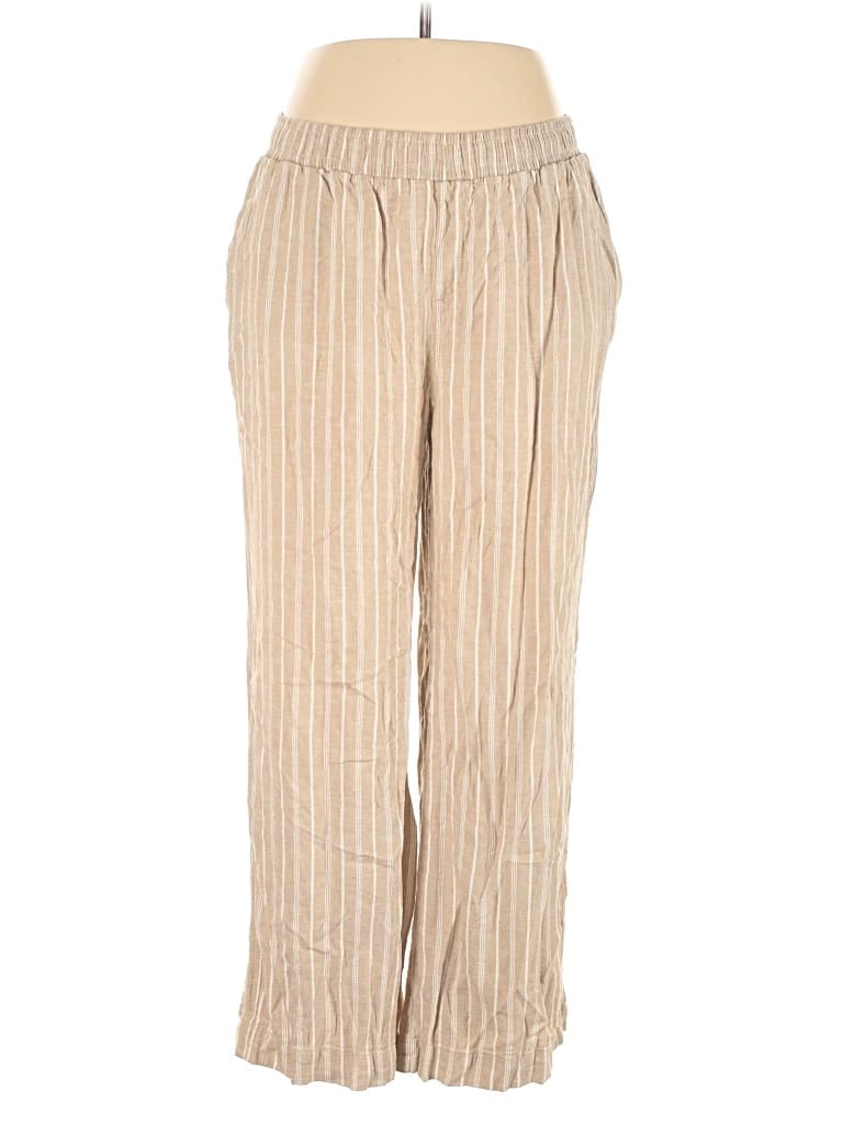 Pre-owned Briggs Linen Pants In Gold