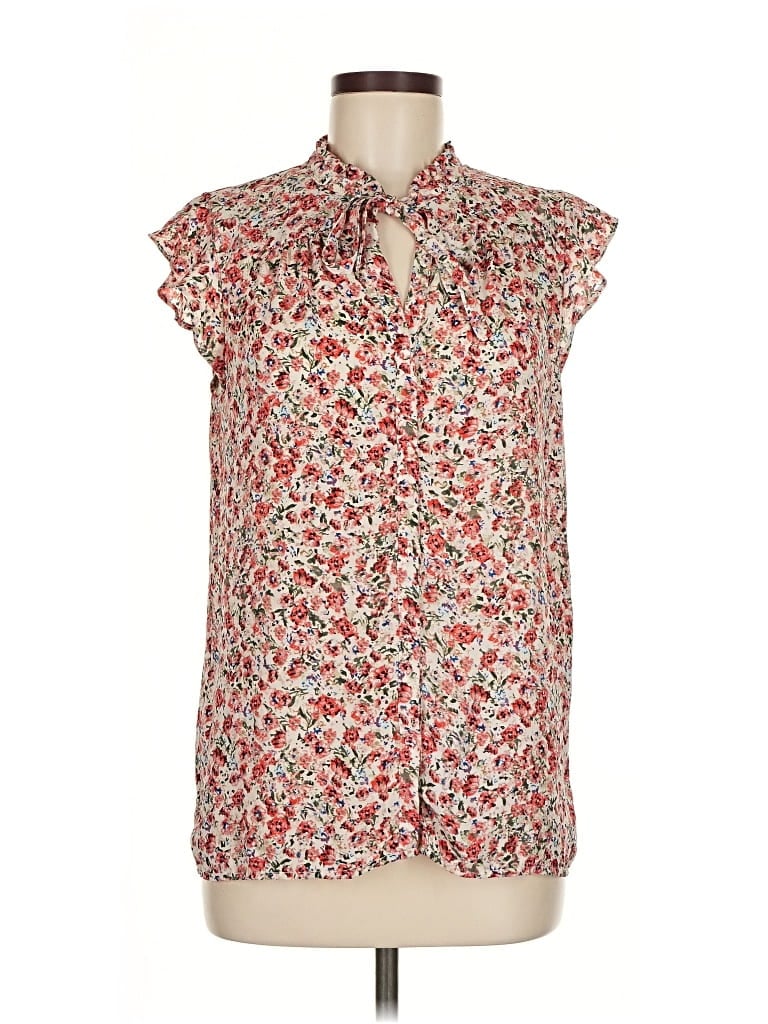 Pre-owned Dalia Sleeveless Blouse In Red