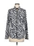 MICHAEL Michael Kors 100% Polyester Animal Print Ivory Long Sleeve Blouse Size M - photo 1