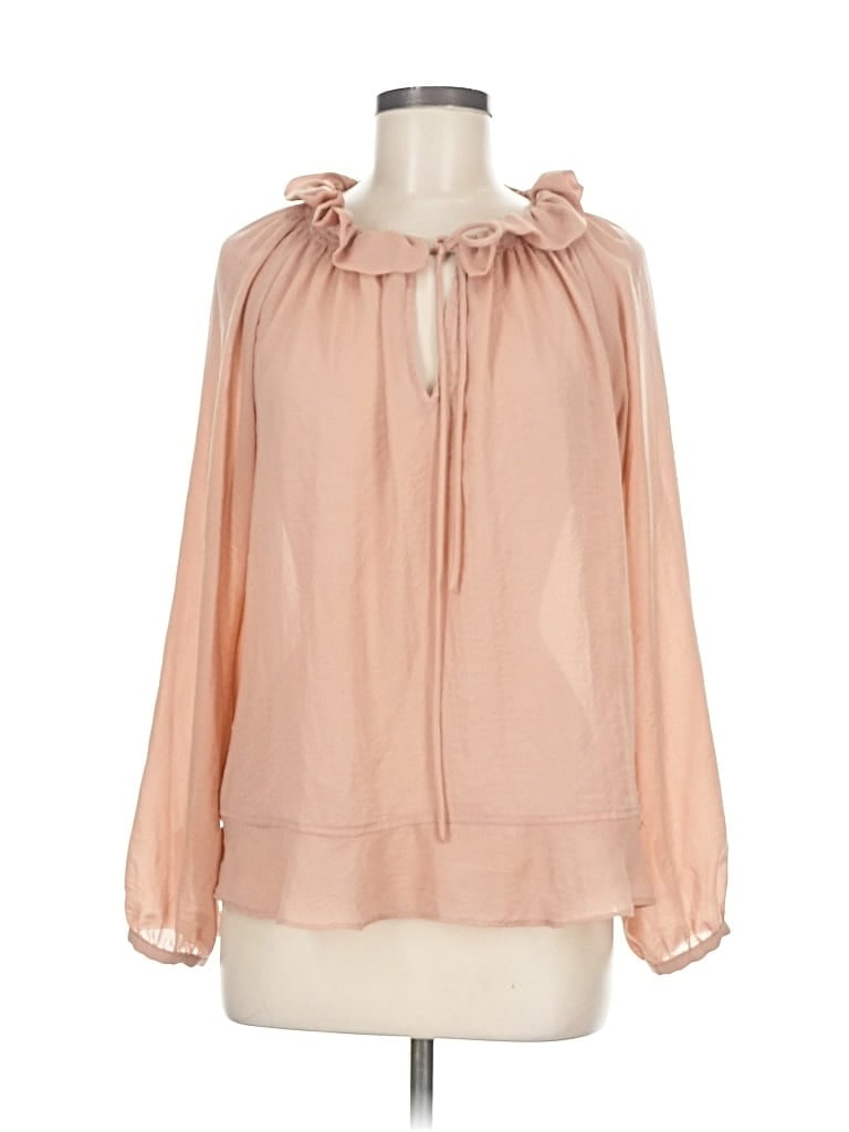 ANN TAYLOR Pre-owned Long Sleeve Blouse In Pink