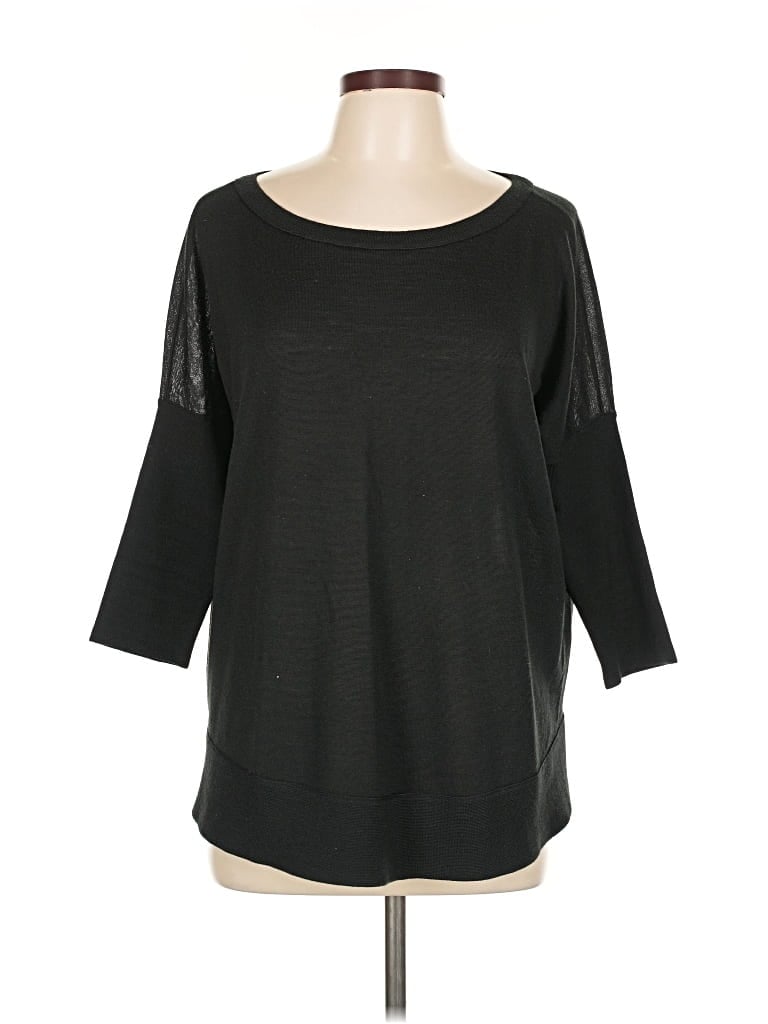 Pre-owned Ann Taylor Loft Pullover Sweater In Black