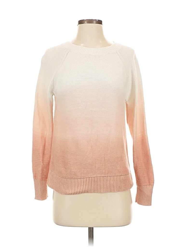 Pre-owned Ann Taylor Loft Pullover Sweater In White