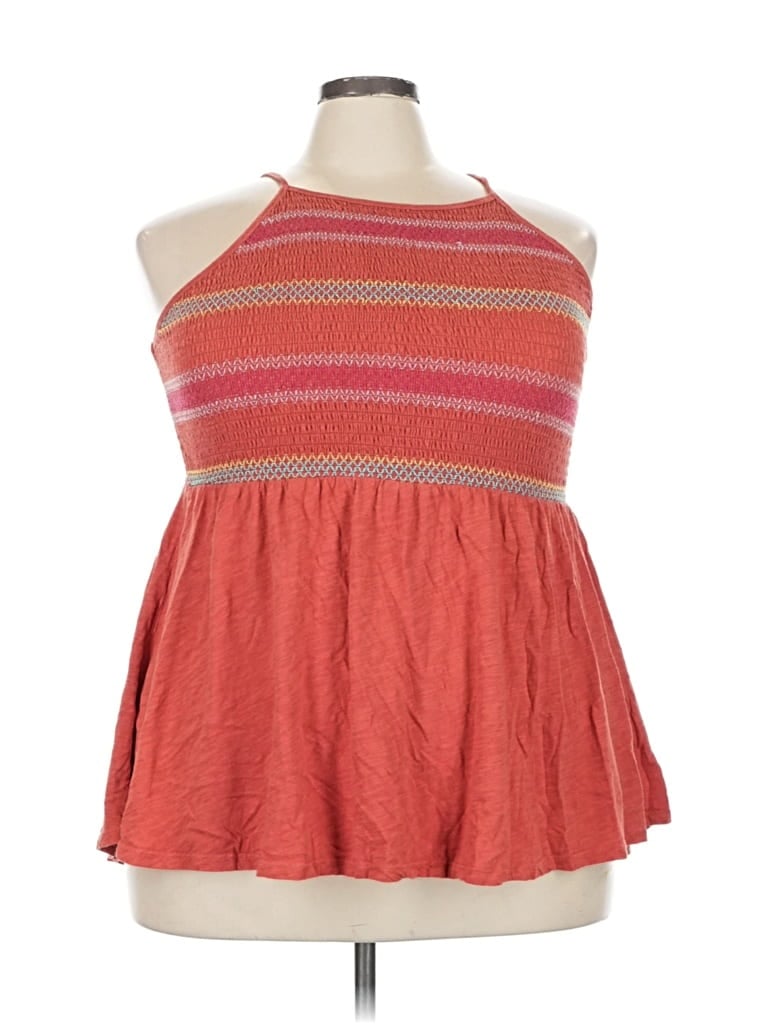 Pre-owned Torrid Sleeveless Top Red Halter Neckline Tops