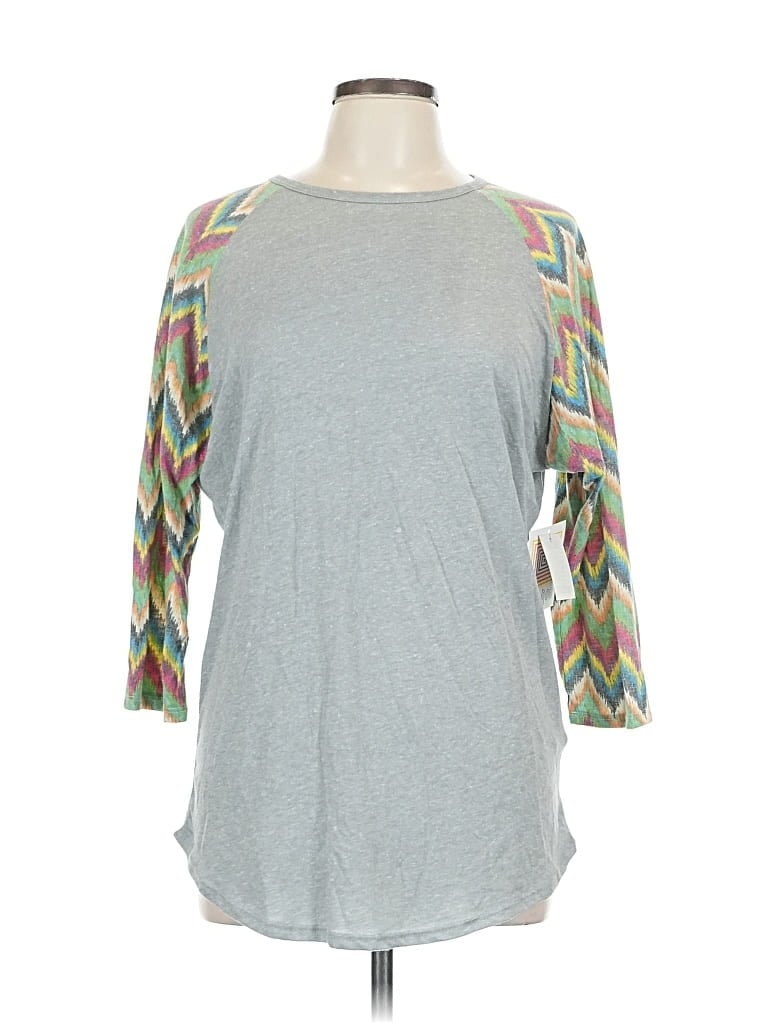 Lularoe 3/4 Sleeve T-shirt In Gray