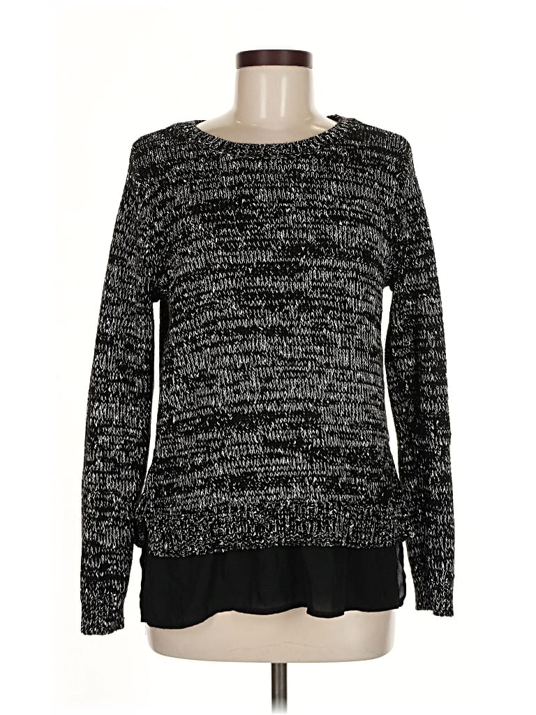Pre-owned Croft & Barrow Pullover Sweater In Black