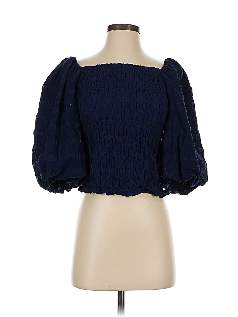 Click to view more detailed imagery on our partner's website Pre-owned Maeve By Anthropologie 3/4 Sleeve Blouse In Blue