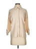 Line & Dot Houndstooth Tan 3/4 Sleeve Blouse Size XS - photo 1