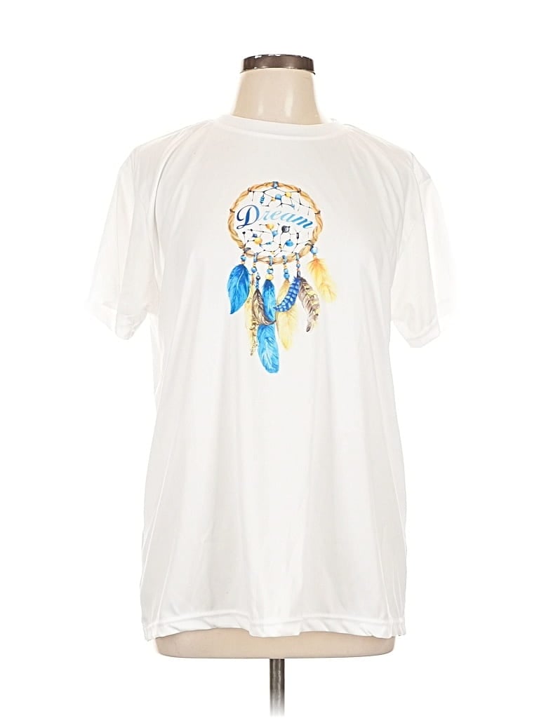 Pre-owned Unbranded Short Sleeve T-shirt In White