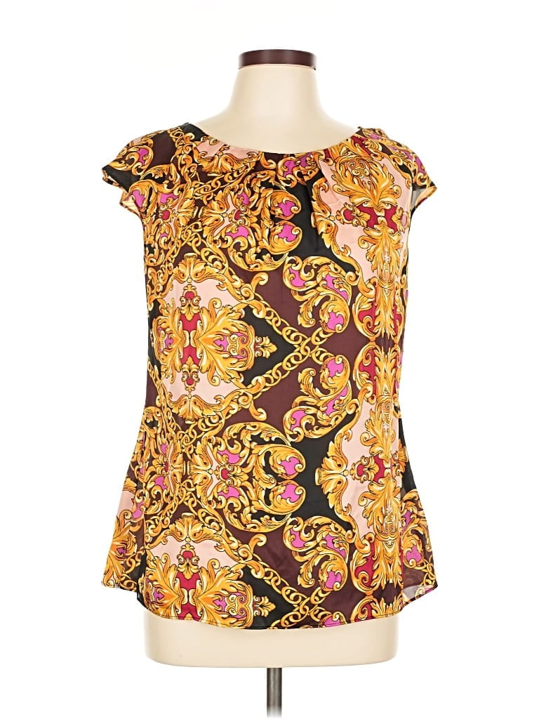 WORTHINGTON Pre-owned Sleeveless Blouse In Gold
