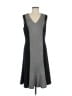St. John Chevron-herringbone Gray Black Casual Dress Size 8 - photo 1