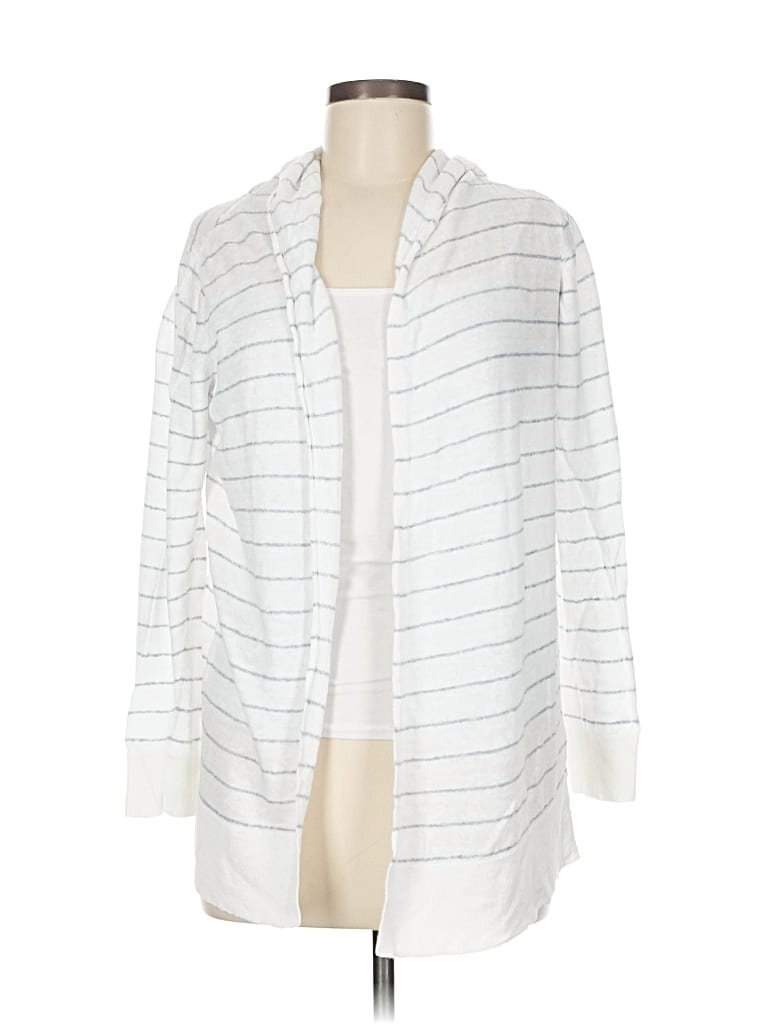 Pre-owned Cynthia Rowley Tjx Cardigan Sweater In White