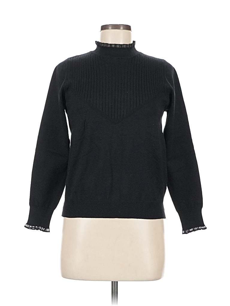 Pre-owned Unbranded Turtleneck Sweater In Black