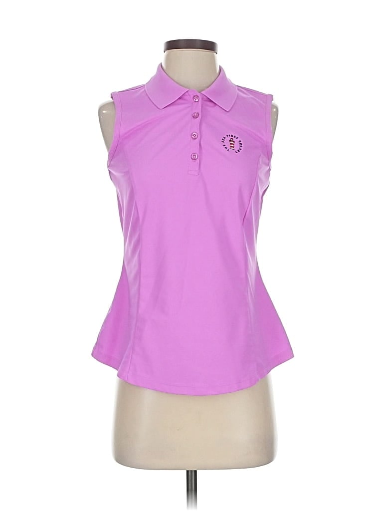 Pre-owned Greg Norman Sleeveless Blouse In Purple