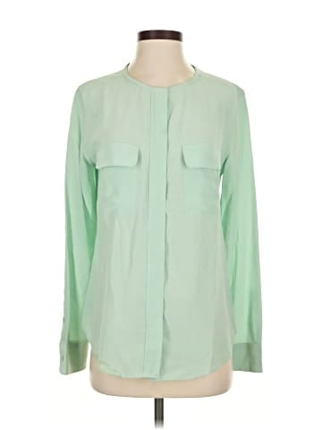 Equipment Long Sleeve Silk Top (view 1)