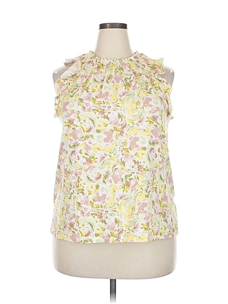 Pre-owned Lc Lauren Conrad Sleeveless Blouse In Yellow