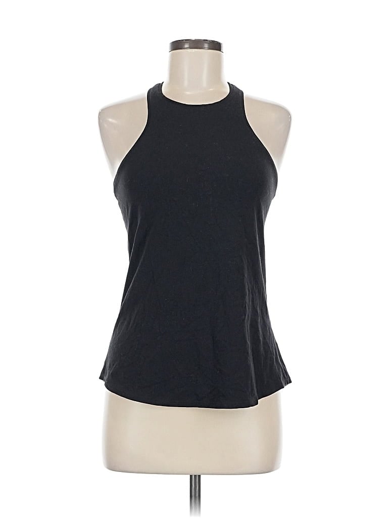 Pre-owned Lululemon Athletica Tank Top Black Halter Neckline Tops