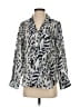 Rails Animal Print Silver 3/4 Sleeve Blouse Size S - photo 1