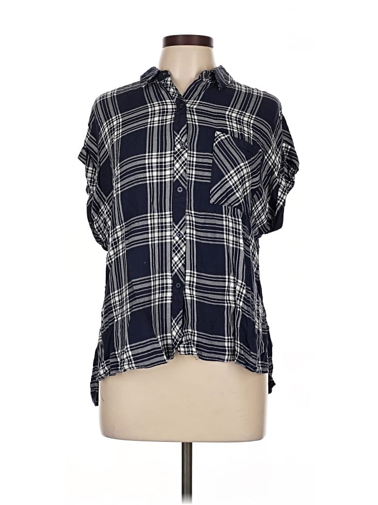 Click to view more detailed imagery on our partner's website Pre-owned Como Vintage Short Sleeve Blouse In Blue