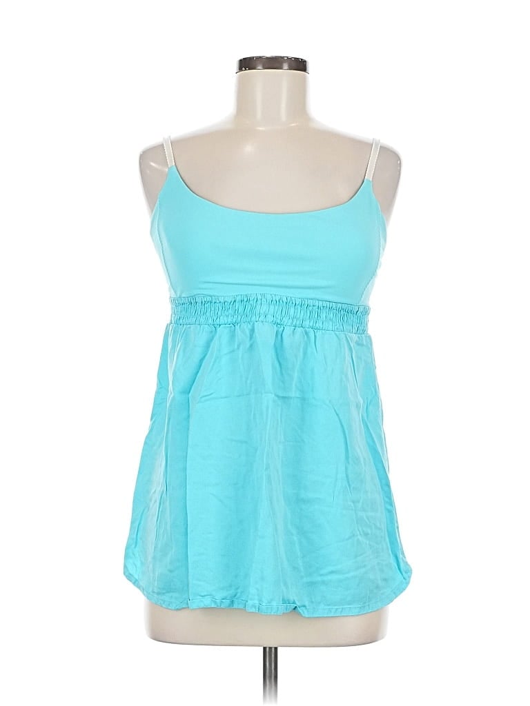 Pre-owned Lululemon Athletica Tank Top Blue Strapless Neckline Tops