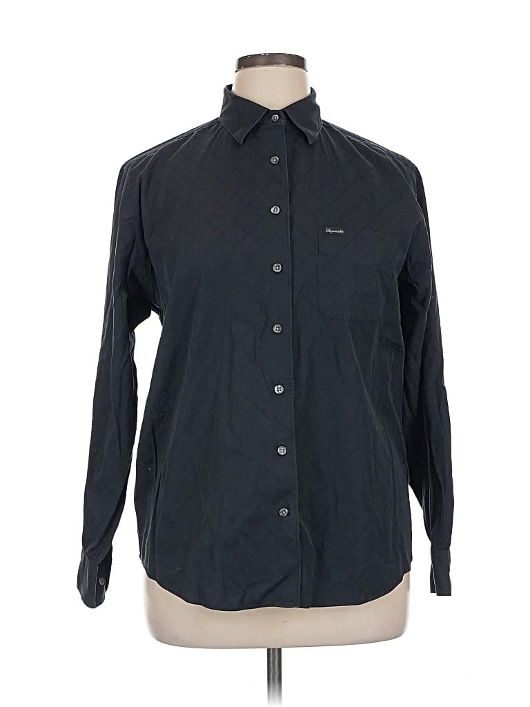 Pre-owned Façonnable Long Sleeve Button Down Shirt In Black