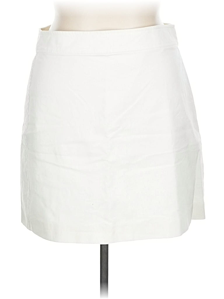 Pre-owned J.crew Factory Store Casual Skirt In White