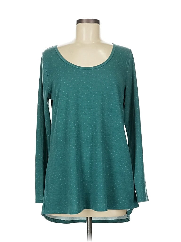 Pre-owned Lularoe Long Sleeve T-shirt In Blue