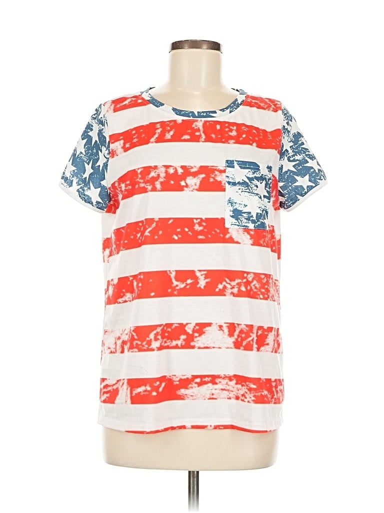 Pre-owned Unbranded Short Sleeve T-shirt In White