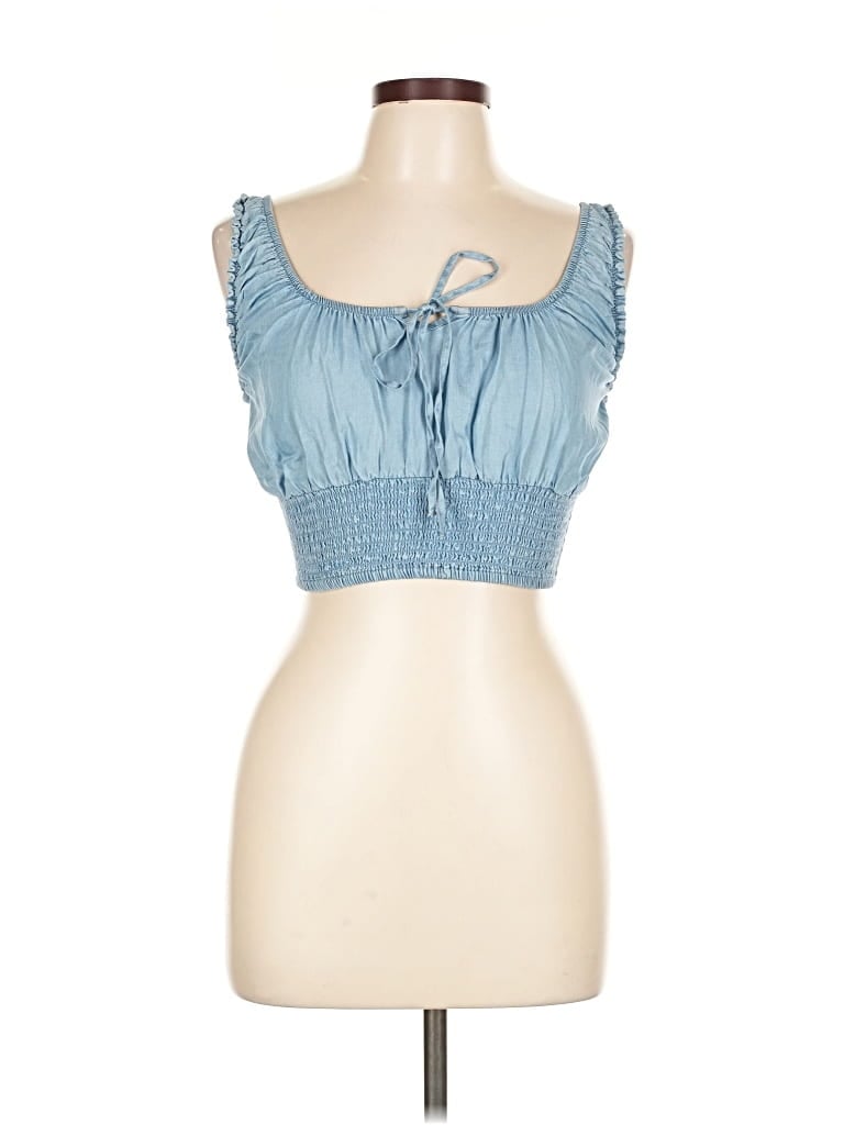 Pre-owned Love Tree Sleeveless Blouse In Blue
