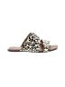Saks Fifth Avenue Animal Print Silver White Sandals Size 7 - photo 1