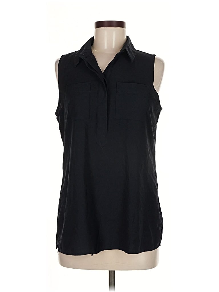 Pre-owned Ann Taylor Factory Sleeveless Blouse In Black