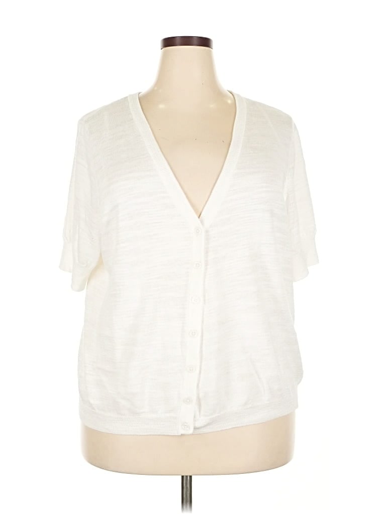 CROFT & BARROW Pre-owned Cardigan Sweater In White