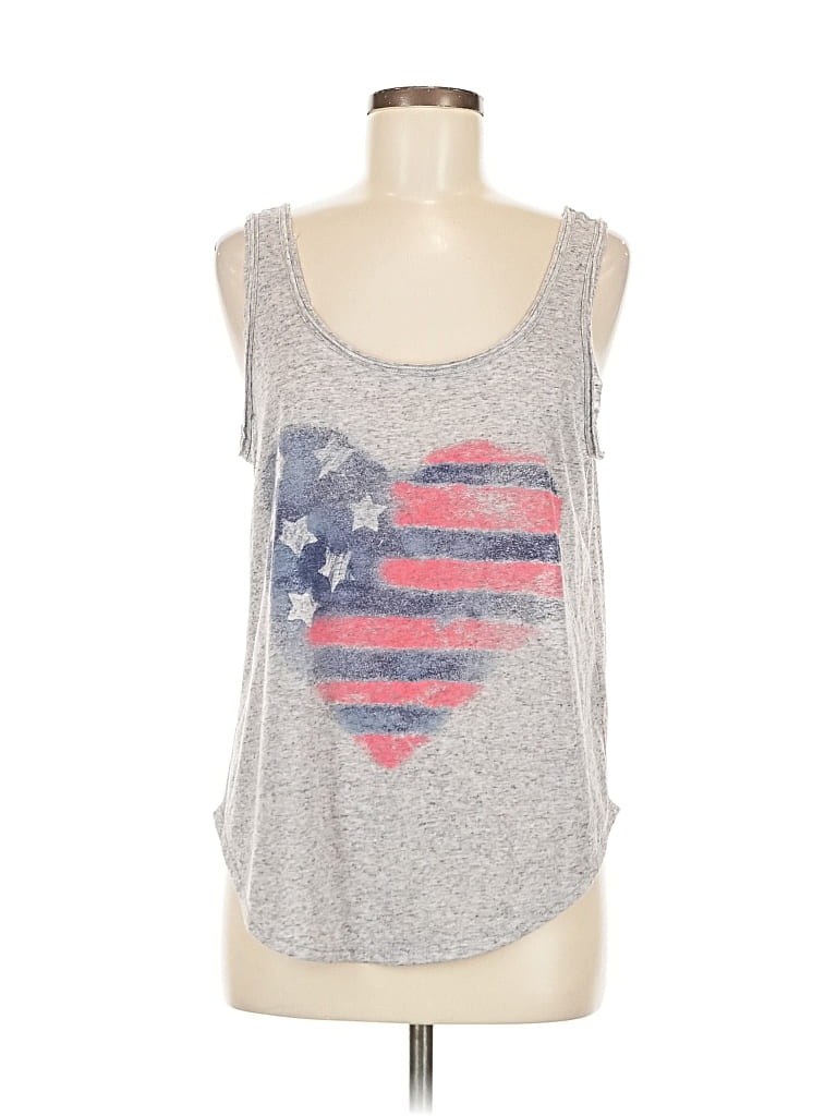 JESSICA SIMPSON Pre-owned Tank Top Silver Sweetheart Neckline Tops