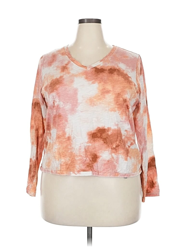 Pre-owned Sonoma Goods For Life 3/4 Sleeve Blouse In Orange