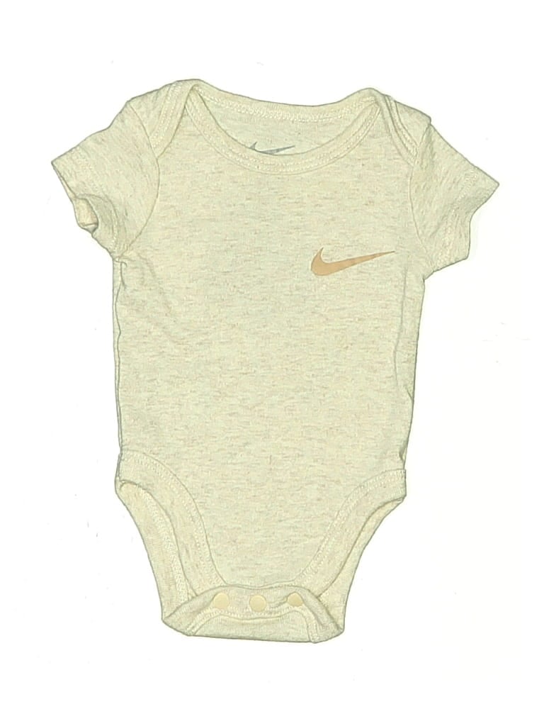 Pre-owned Nike Babies' Short Sleeve Onesie In Gold