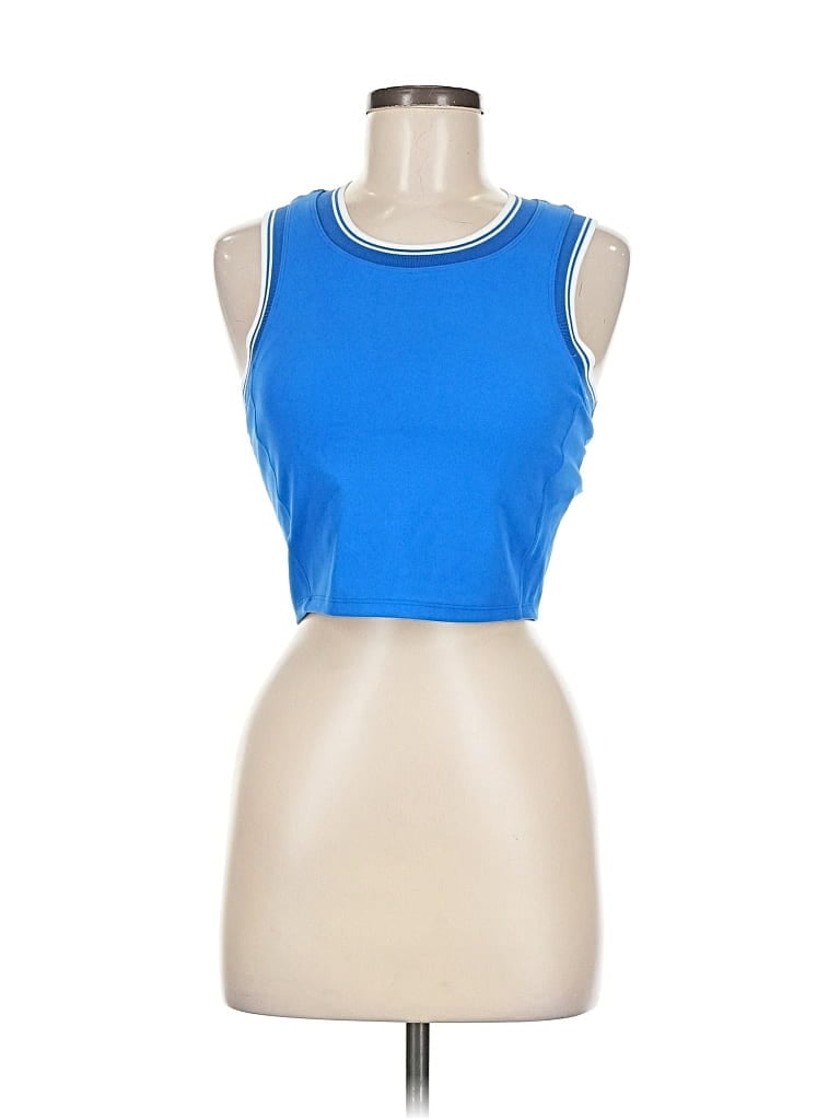 Pre-owned Unbranded Tank Top Blue Halter Neckline Tops