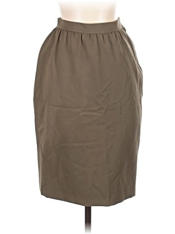 Yves Saint Laurent Rive Gauche Wool Skirt (view 1)