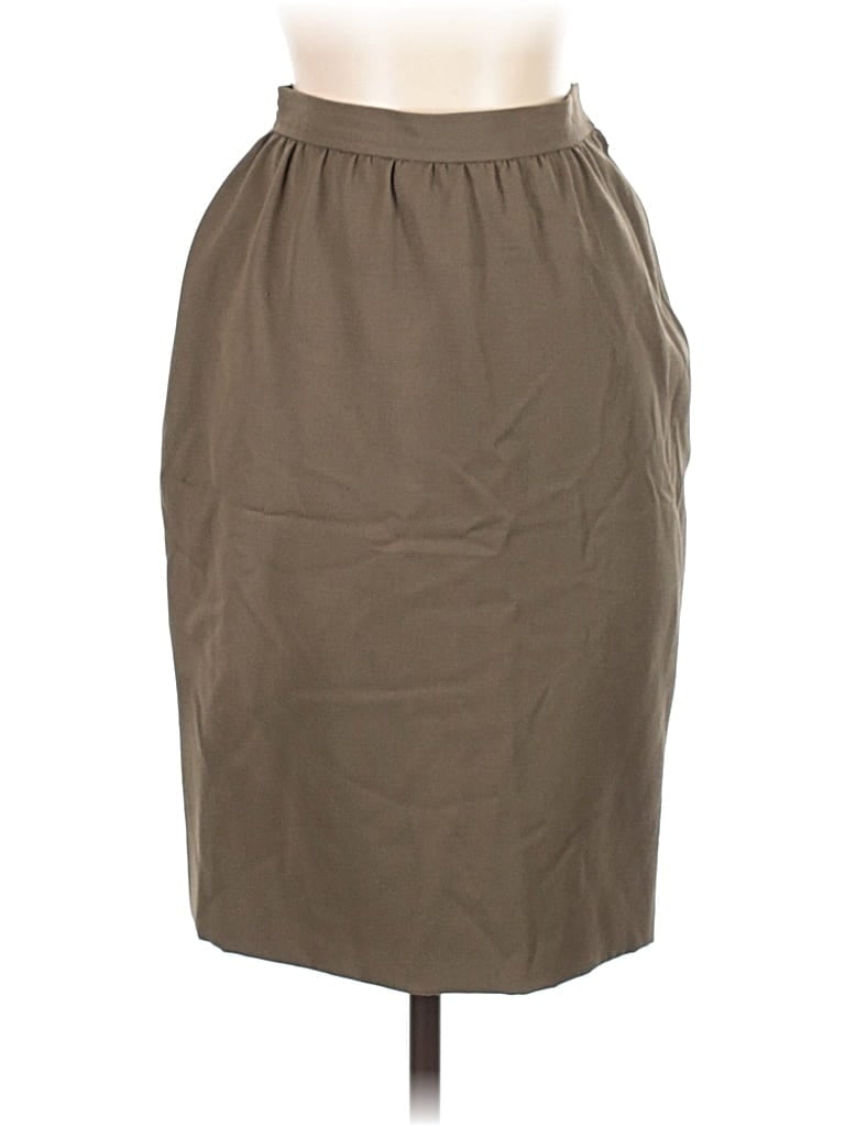 YVES SAINT LAURENT RIVE GAUCHE Pre-owned Wool Skirt In Brown
