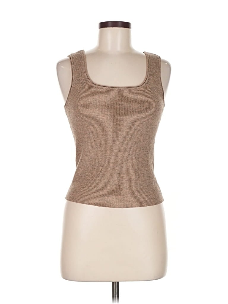 CURRENT AIR Pre-owned Tank Top Brown Strapless Neckline Tops
