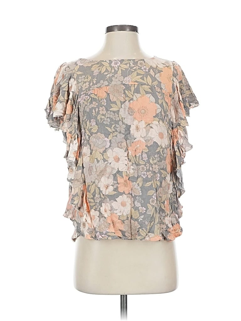 Pre-owned Andthewhy Short Sleeve Blouse In Gray