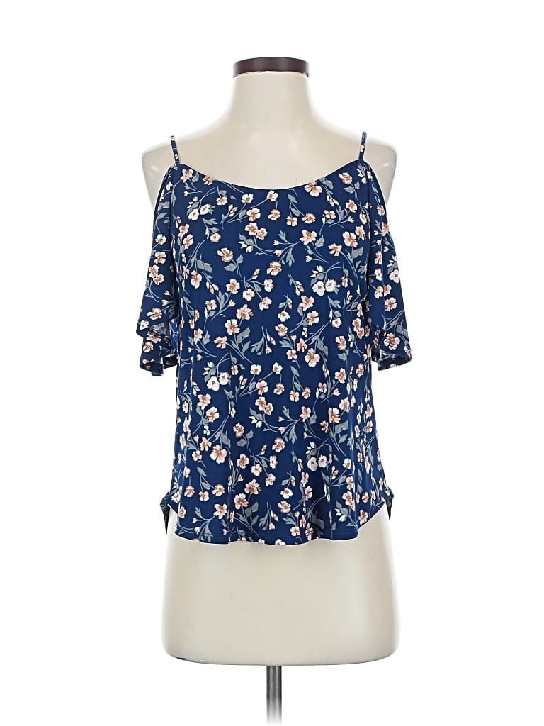 Pre-owned Kaileigh Sleeveless Blouse In Blue
