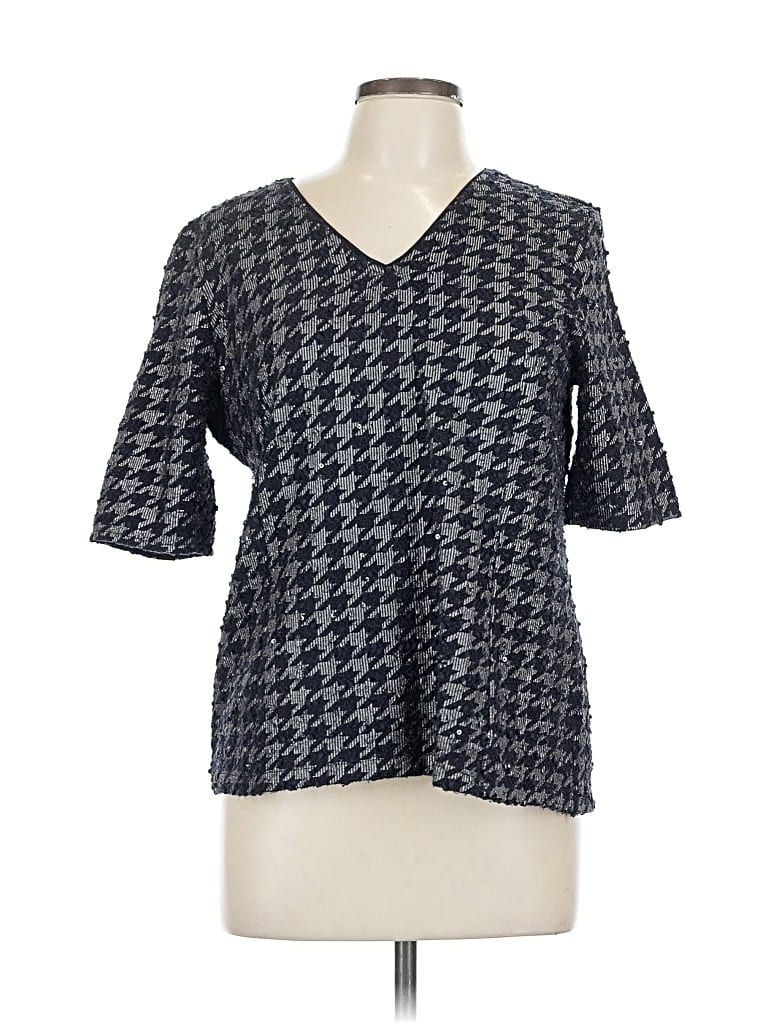 Pre-owned Ann Taylor 3/4 Sleeve Blouse In Gray