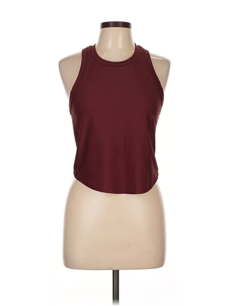 Pre-owned Active By Old Navy Tank Top Burgundy Halter Neckline Tops