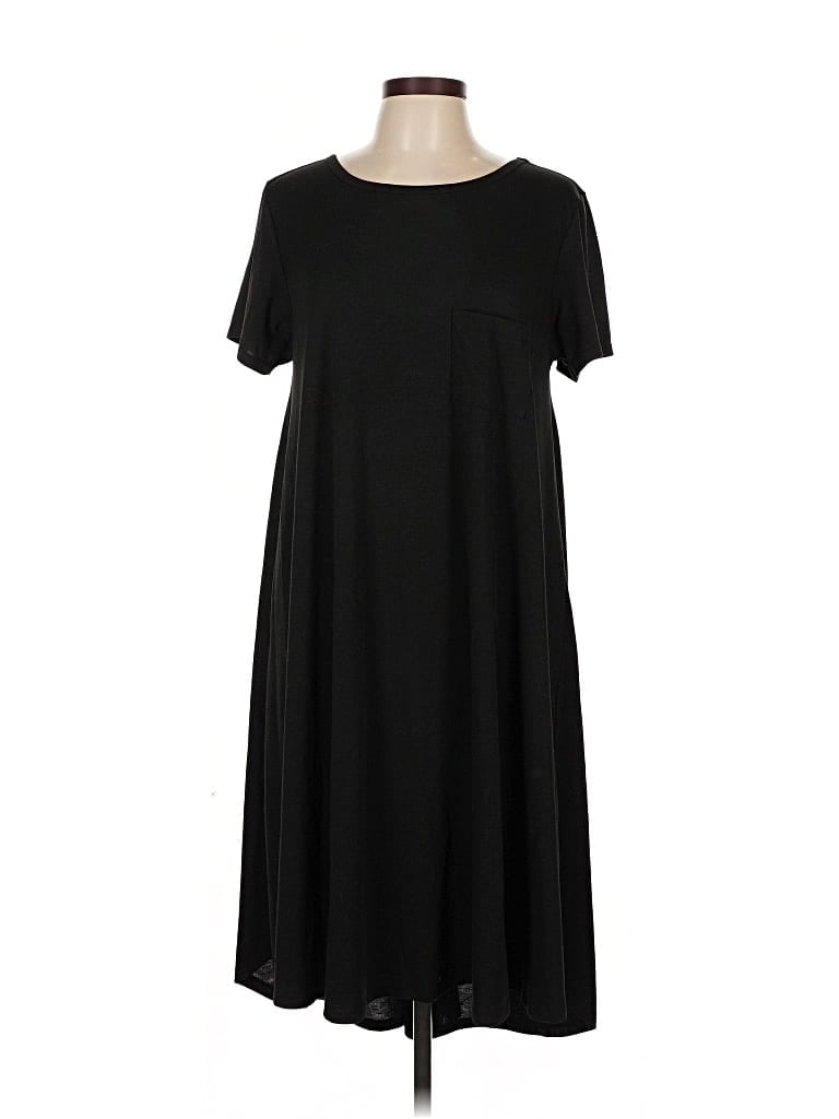 Pre-owned Lularoe Short Sleeve Top Black Scoop Neck Tops