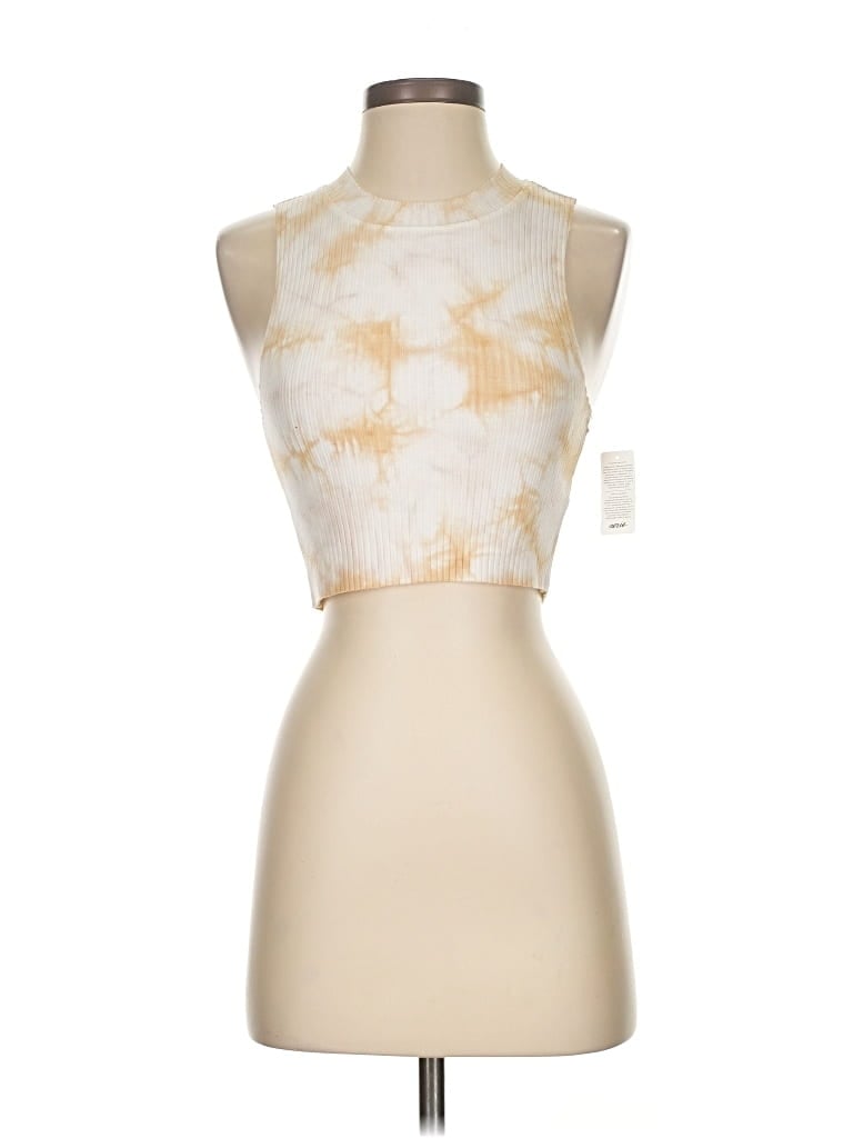 Aerie Tank Top Ivory Halter Neckline Tops In White