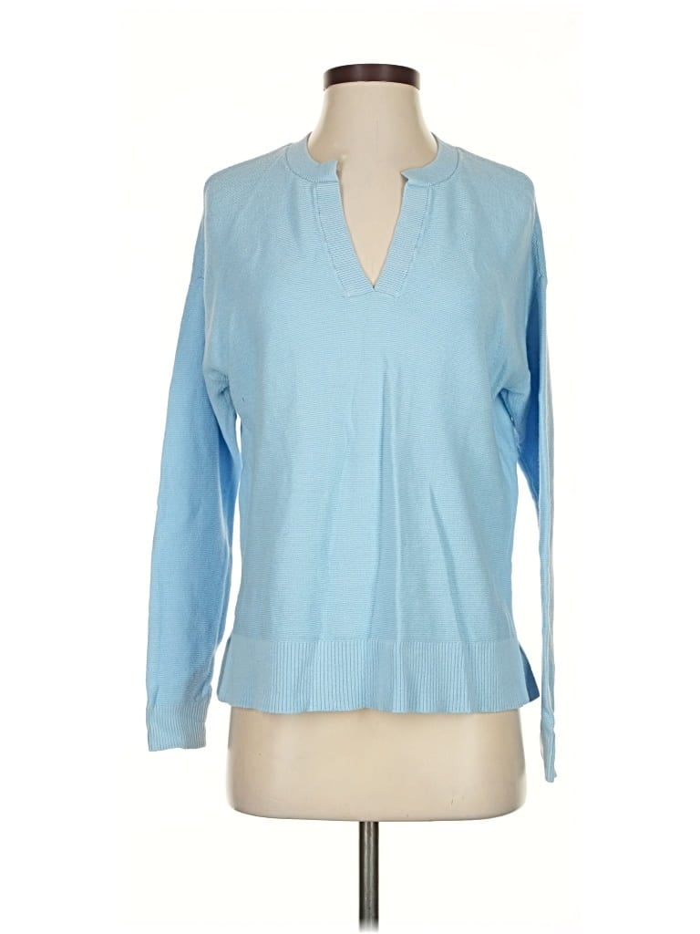 Pre-owned Ann Taylor Loft Pullover Sweater In Blue