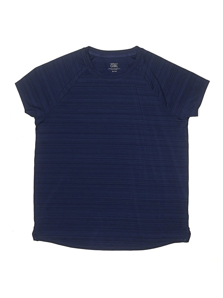 Pre-owned Athleta Girl Kids' Active T-shirt In Blue